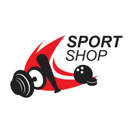 Vector logo of a sports goods and food storeのイラスト素材