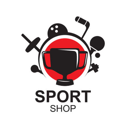 Vector logo of a sports goods and food storeのイラスト素材