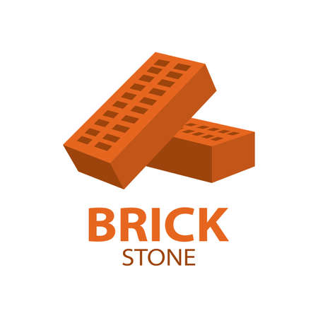 Vector set of logos brick stonesのイラスト素材