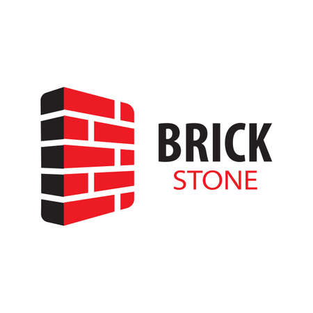 Vector set of logos brick stonesのイラスト素材