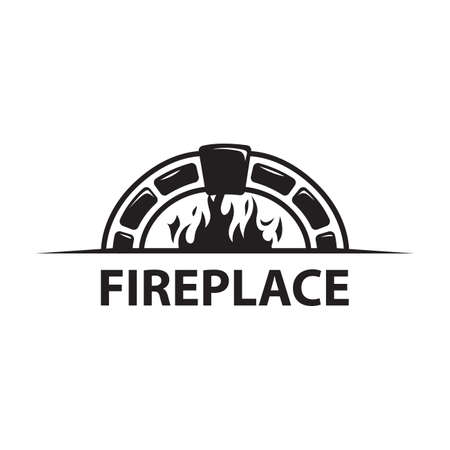 Vector fireplace logo for restaurant and homeのイラスト素材