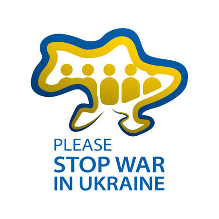 Vector set of images against the war in Ukraine, Donetskのイラスト素材