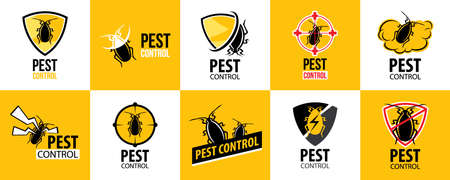 Vector set of pest control iconのイラスト素材