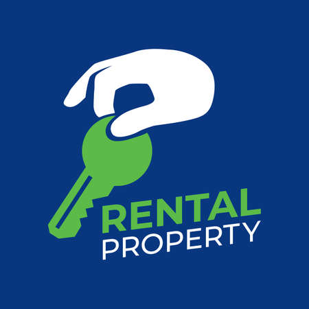 Vector logo rental and sale of real estateのイラスト素材