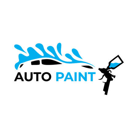 Vector logo of the auto repair and airbrushing serviceのイラスト素材