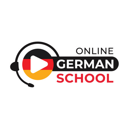 Vector logo of the school, German language coursesのイラスト素材