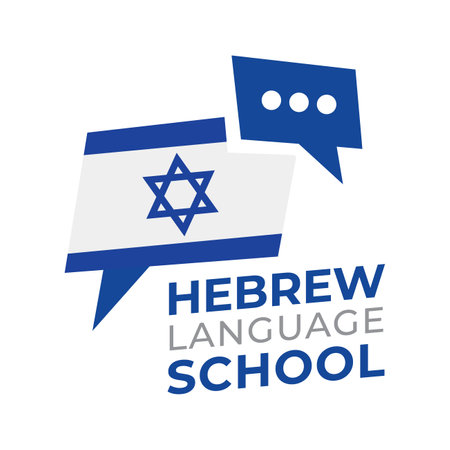 Vector logo of the school, Hebrew language coursesのイラスト素材