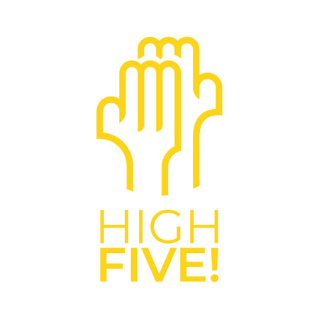 Vector illustration, icon and logo high fiveのイラスト素材