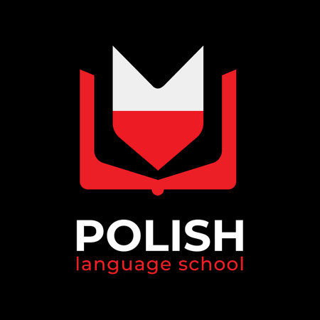 Vector logo of the school, Polish language coursesのイラスト素材