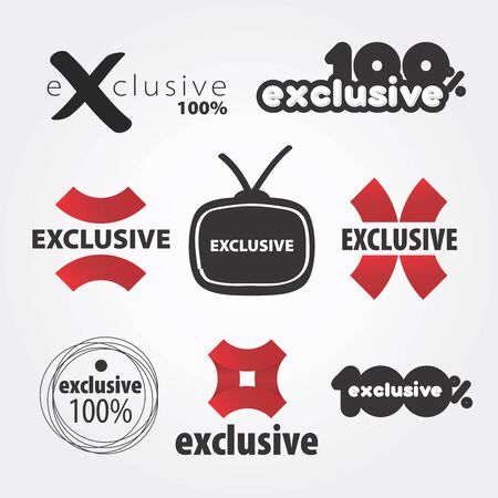 exclusive vector logosのイラスト素材