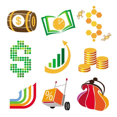 collection of vector icons of finance, moneyのイラスト素材