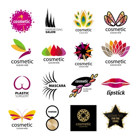 Collection of logos for cosmetics and body care Collection of logos for cosmetics and body care