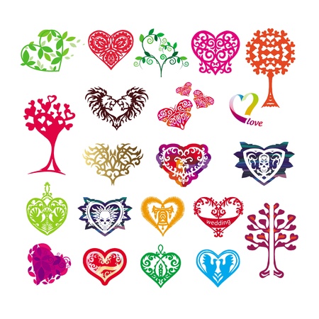 template silhouette of the heart symbol of loveのイラスト素材