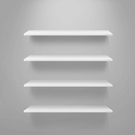 pattern of empty shelves for displaying goodsの写真素材