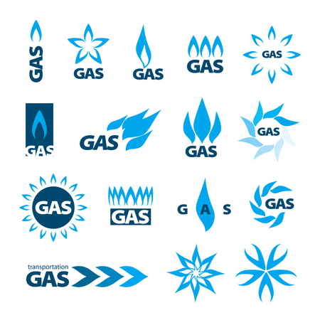 collection of vector icons of natural gasのイラスト素材