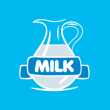 vector icon milk in a glass jarのイラスト素材