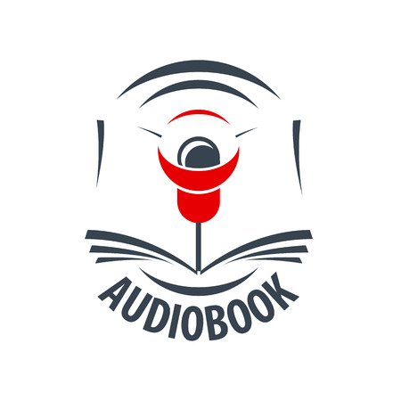 vector icon audiobook with a red speakerのイラスト素材