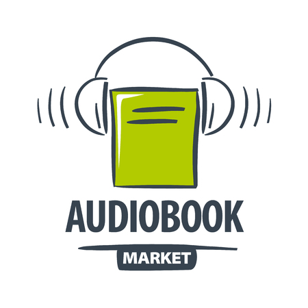 vector icon green book with headphonesのイラスト素材