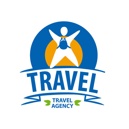 Round vector icon tourist with a backpackのイラスト素材