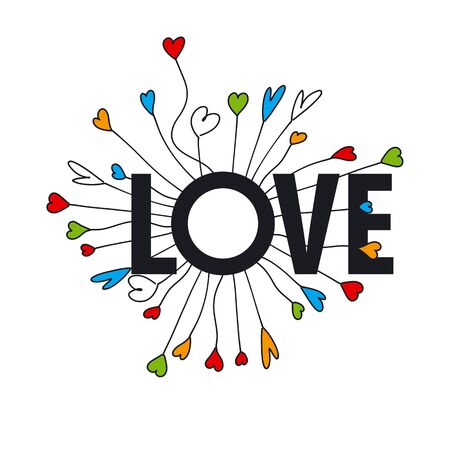 vector icon plants heart in a circleのイラスト素材