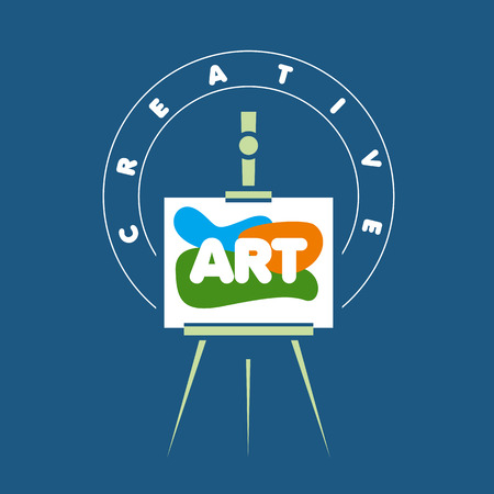 vector logo creative easel for artのイラスト素材