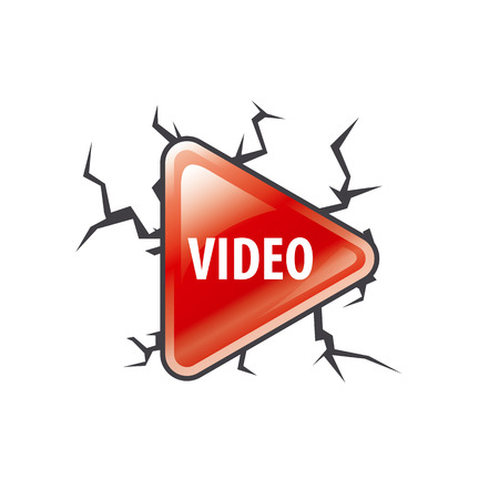 vector  red button playのイラスト素材