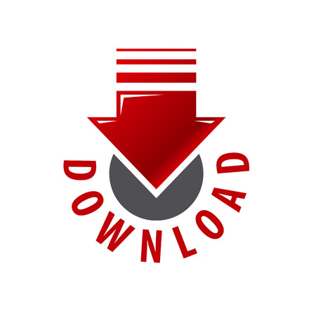 red arrow downloadのイラスト素材