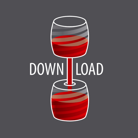 vector logo pumped liquid from one vessel to anotherのイラスト素材