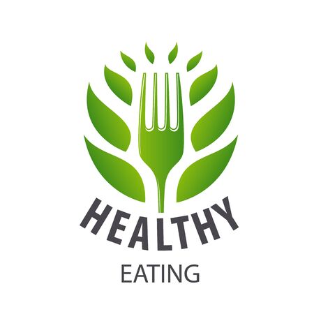 fork and green petalsのイラスト素材