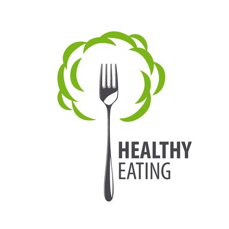 fork and green cloudのイラスト素材