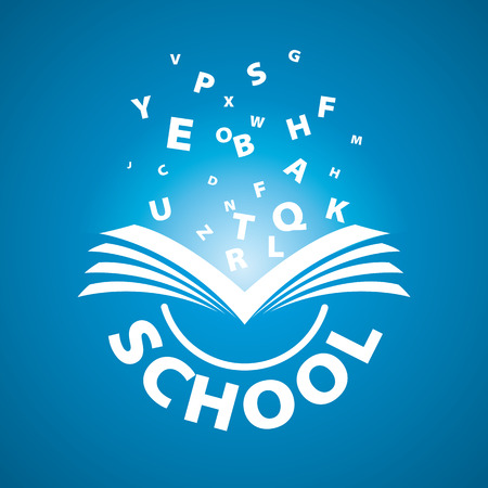 vector logo from the book flying lettersのイラスト素材