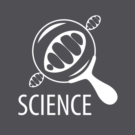 vector logo DNA through a magnifying glassのイラスト素材