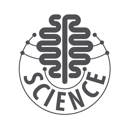 vector logo in the form of a brain chipのイラスト素材