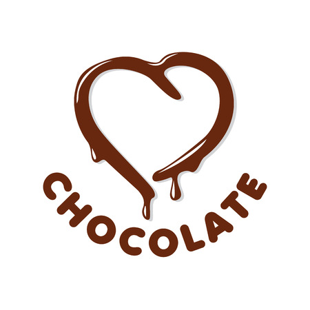 vector logo chocolate in a heart shapeのイラスト素材
