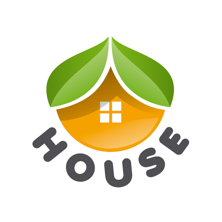 vector logo House in the form of an orangeのイラスト素材