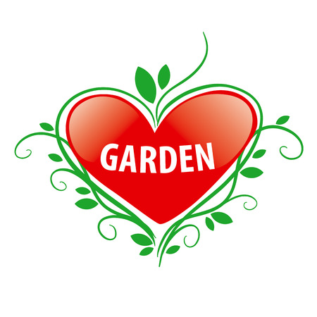 vector icon red heart for the gardenのイラスト素材