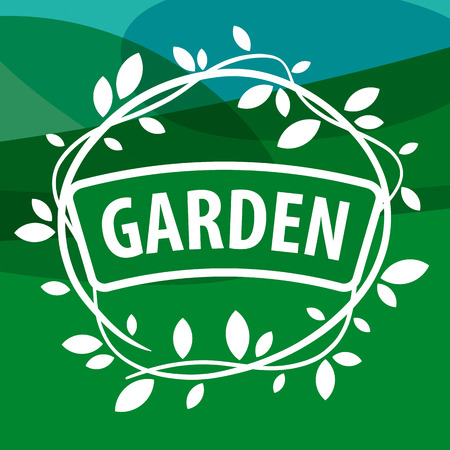 Round vector icon Garden Plantsのイラスト素材