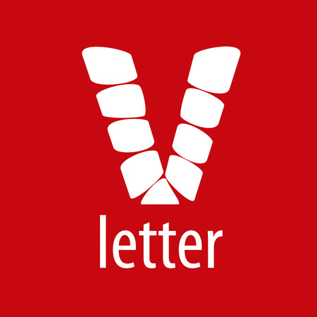 Vector Logo V letter from abstract modulesのイラスト素材