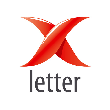 vector icon red tape in the form of the letter Xのイラスト素材