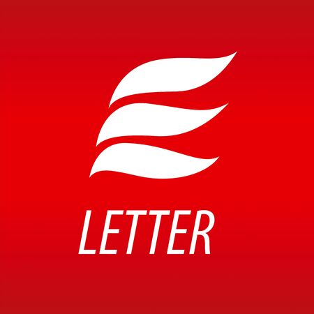 Abstract vector logo letter E in the form of petalsのイラスト素材