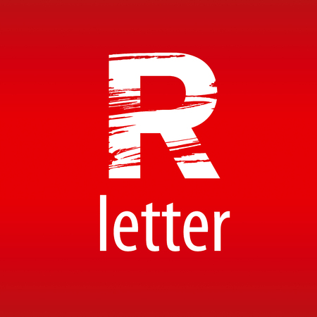 Abstract vector letter R in the form of printのイラスト素材