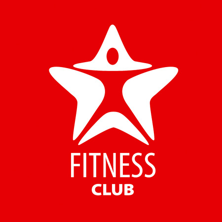 vector logo man star for fitness clubのイラスト素材