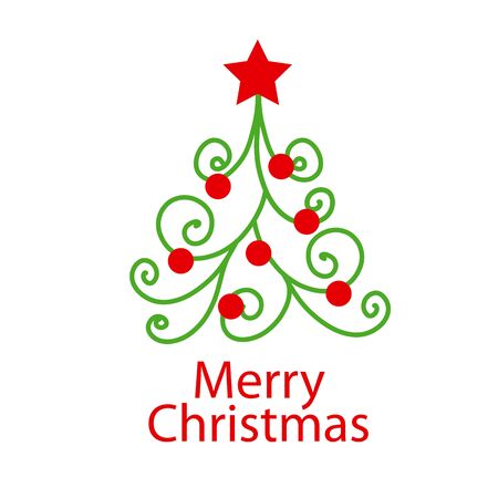 vector decorative Christmas treeのイラスト素材