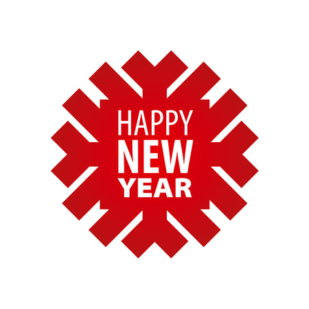 abstract vector Christmas red snowflakeのイラスト素材