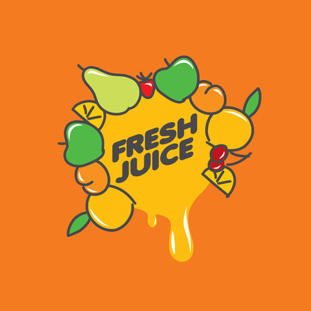 vector icon fresh juice from natural productsのイラスト素材