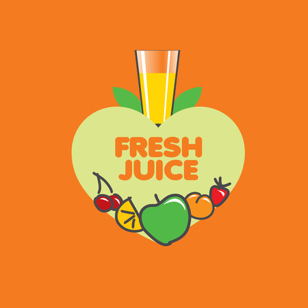 vector icon fresh juice from natural productsのイラスト素材