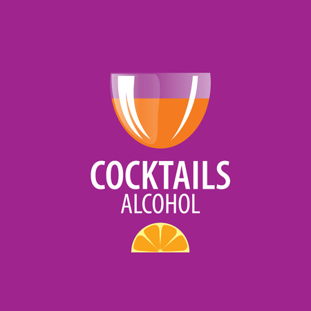 vector icons of alcoholic drinks by the glassのイラスト素材