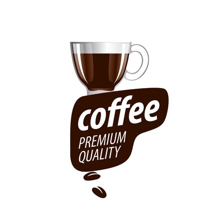 vector logo for coffee, hot drink illustrationのイラスト素材