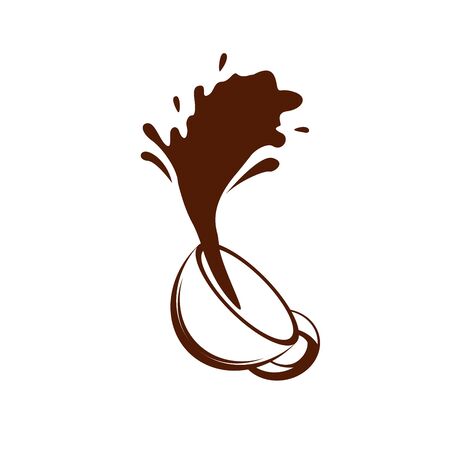 vector logo for coffee, hot drink illustrationのイラスト素材