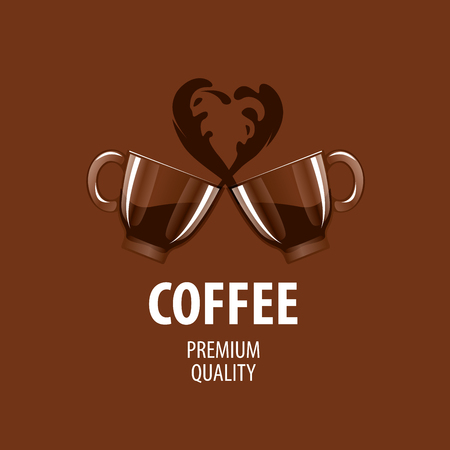 vector logo for coffee, hot drink illustrationのイラスト素材